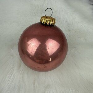 Christmas By Krebs Victorian Pinkish Mauve Glass Bulb Ornaments 4pk Damaged Box